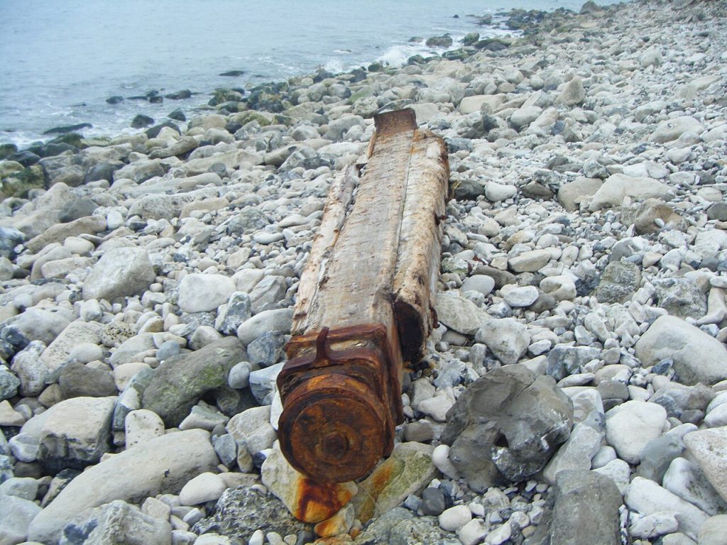 Durdle Pier Portland Crane Remains.JPG